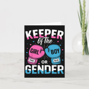 Funny Gender Reveal Party Keeper Of Gender Boxing Card