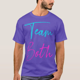 Funny gender reveal team both baby party supplies  T-Shirt