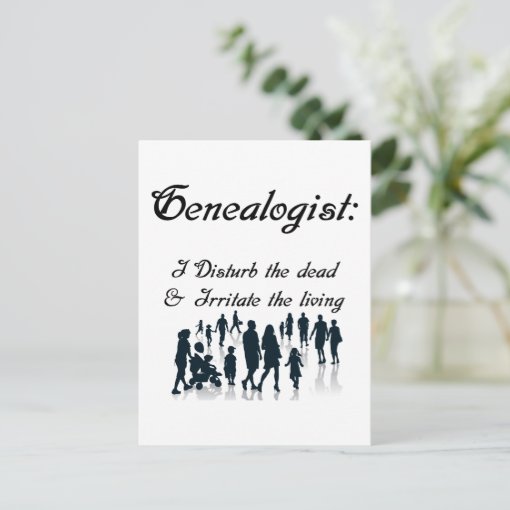 Funny Genealogy Postcard Zazzle