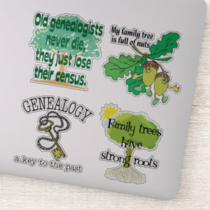 Funny Genealogy Sayings Vinyl Sticker