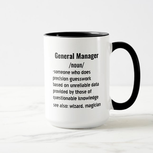 Funny General Manager Definition gifts men women Mug (Right)