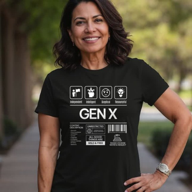 Funny Generation X Descriptive Traits T-Shirt | Zazzle