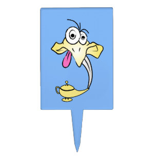 Funny genie cake topper