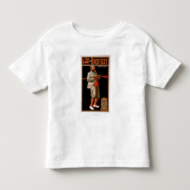 Funny Geo. Sidney as Busy Izzy Theatre Poster Toddler T-shirt (Front)