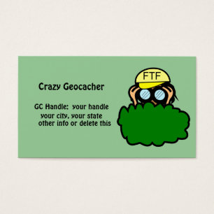 Funny Geocacher Geocaching Handle Signature Card