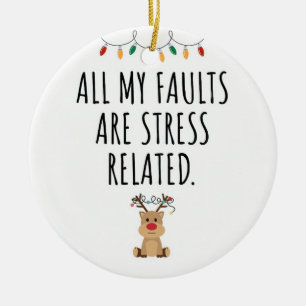 Funny geologist ceramic ornament