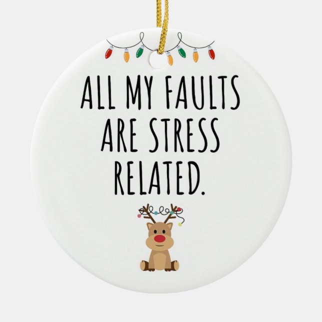 Funny geologist ceramic ornament (Front)