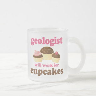 Funny Geologist Frosted Glass Coffee Mug