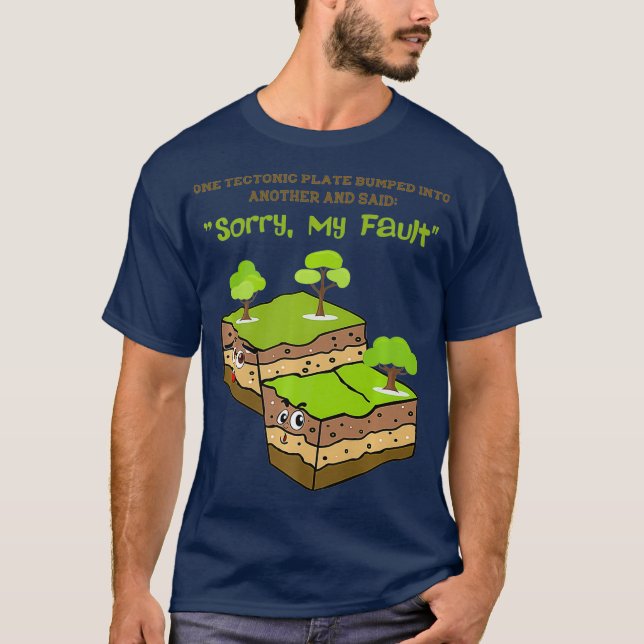 Funny Geology Earthquake Gift  Cute Earth Men T-Shirt (Front)
