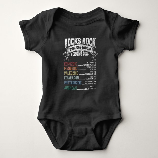 Funny Geology Rock Forming Humor Geologist Baby Bodysuit (Front)