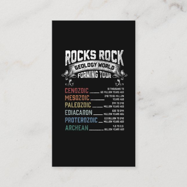 Funny Geology Rock Forming Humor Geologist Business Card (Front)
