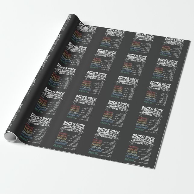 Funny Geology Rock Forming Humor Geologist Wrapping Paper (Unrolled)