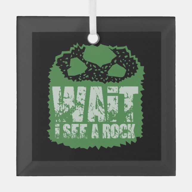 Funny Geology - Wait I See A Rock Glass Ornament (Front)