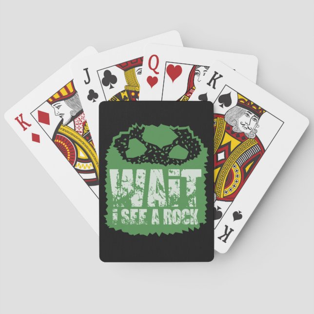 Funny Geology - Wait I See A Rock Poker Cards (Back)