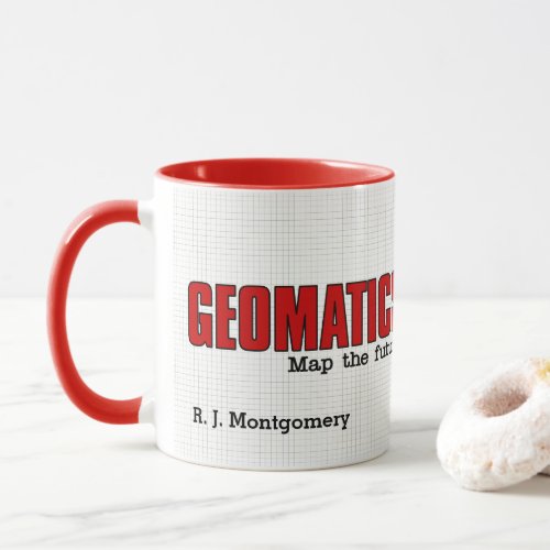 Funny Geomatics Engineers Map the Future with Name Mug