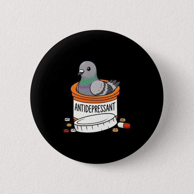 Funny Geon Anti Depressant Zoo Boys Girls Premium  Button (Front)