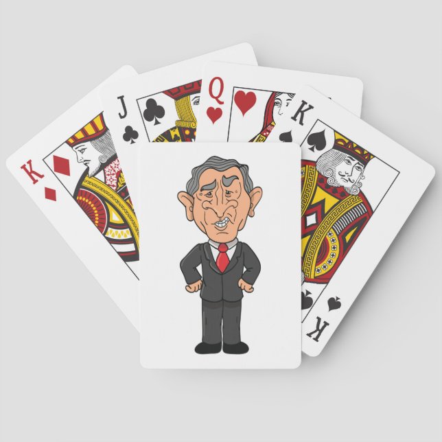 Funny George W Bush Political Caricature Poker Cards (Back)