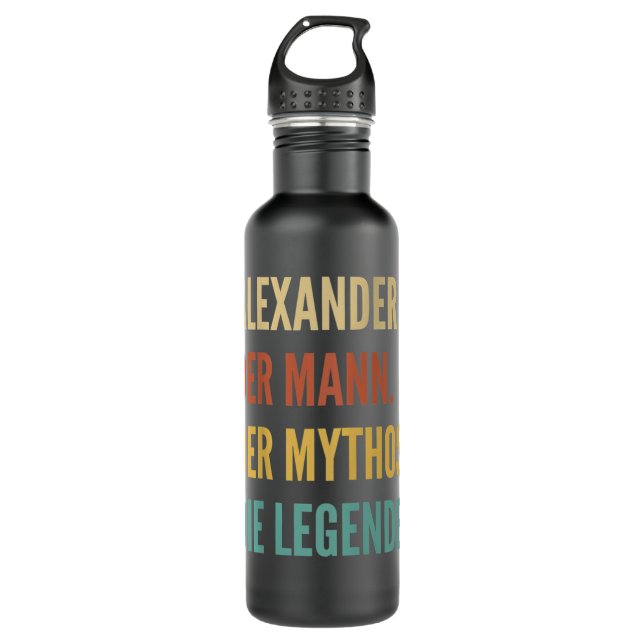 Funny German First Name Design - Alexander  Stainless Steel Water Bottle (Front)