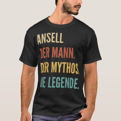 Funny German First Name Design _ Ansell  T_Shirt