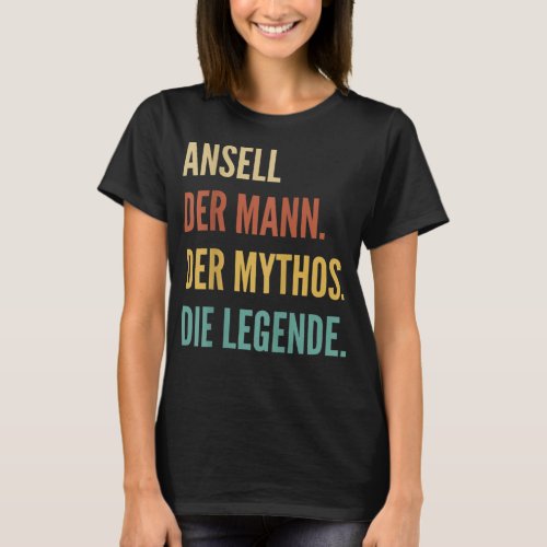 Funny German First Name Design _ Ansell  T_Shirt