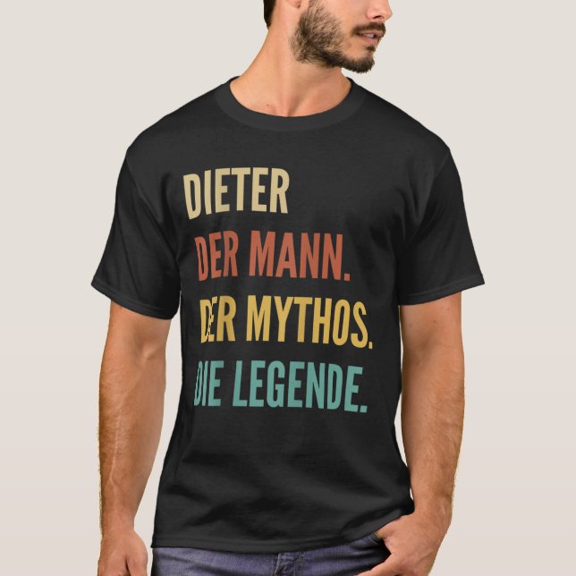 Funny German First Name Design - Dieter  T-Shirt (Front)