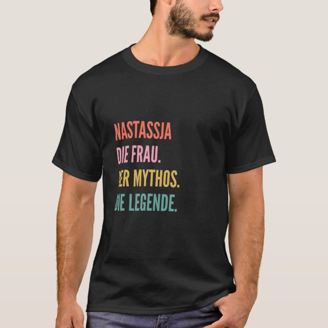Funny German First Name Design - Nastassja T-Shirt (Front)