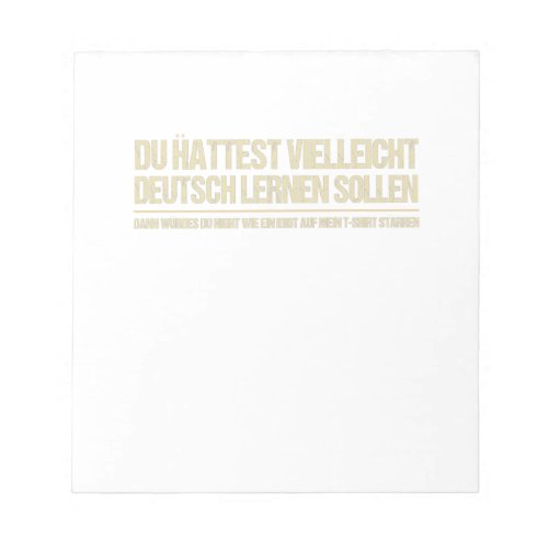 funny german saying notepad