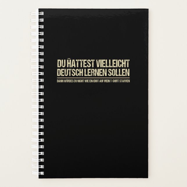 funny german saying planner (Front)
