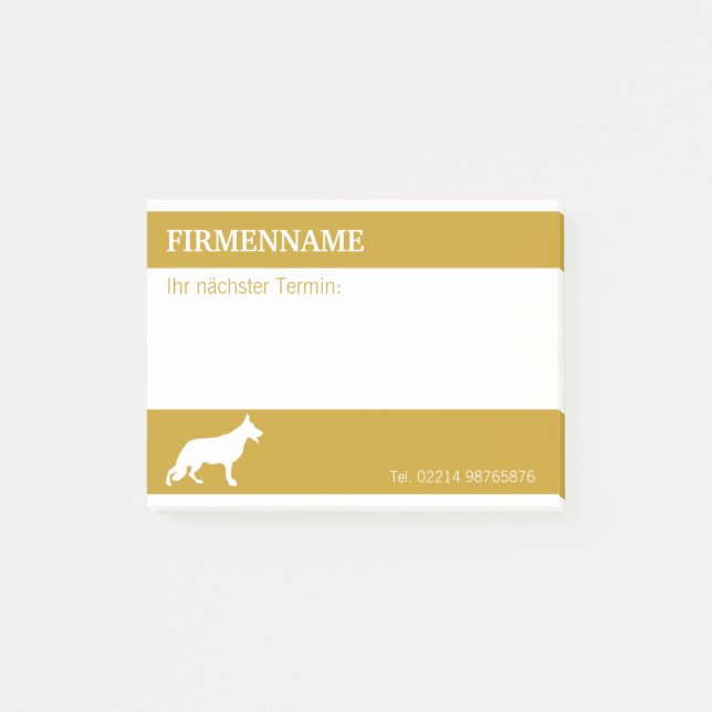 Funny German Shepherd Appointment Sticky Notes (Front)