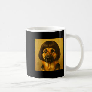 Funny German Shepherd Bob Haircut Dog Meme Men Wom Coffee Mug