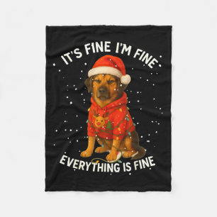 Funny German Shepherd Decorate Christmas Shirts I' Fleece Blanket