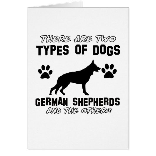 Funny german shepherd designs cards (Front)