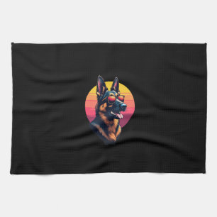 Funny German Shepherd Dog Design Art Costume Outfi Kitchen Towel