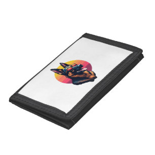 Funny German Shepherd Dog Design Art Costume Outfi Tri-fold Wallet