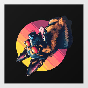 Funny German Shepherd Dog Design Art Costume Outfi Wall Decal