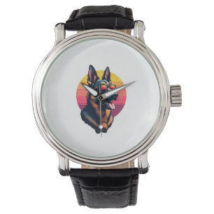 Funny German Shepherd Dog Design Art Costume Outfi Watch