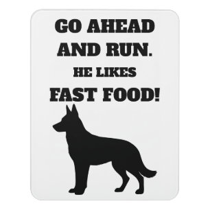 Funny German Shepherd Dog Door Sign