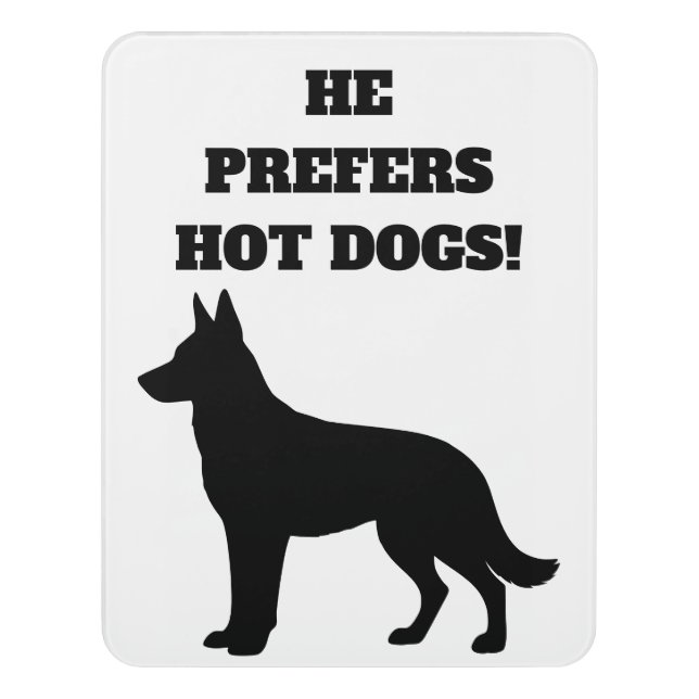 Funny German Shepherd Dog Door Sign (Contemporary Vert)