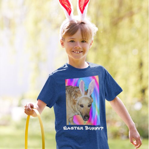 Funny German Shepherd Dog  Easter Bunny Ears Kids T_Shirt