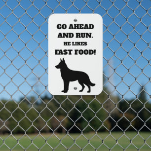 Funny German Shepherd Dog Metal Sign