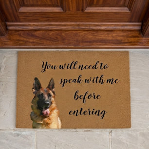 Funny German Shepherd Doormat