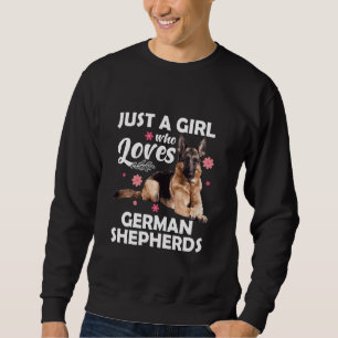 Funny German Shepherd For Girls Women Kids Dog Lov Sweatshirt