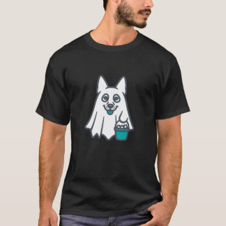 Funny German Shepherd Halloween Ghost Trick Treat T-Shirt