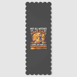 Funny German Shepherd Halloween Witch Dog Bookmarks