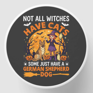 Funny German Shepherd Halloween Witch Dog Mini Candle Favors