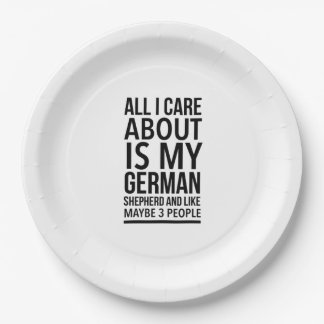 Funny German shepherd Paper Plates