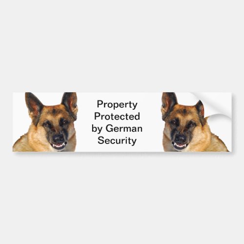 Funny German Shepherd Photo Snarling Angry Bumper Sticker