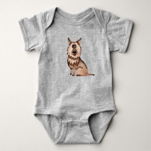 Funny German Shepherd Puppy Dog Pet Baby Bodysuit