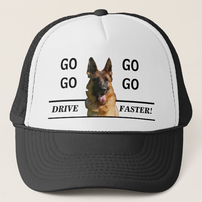 Funny German Shepherd Trucker's Cap (Front)