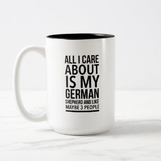 Funny German shepherd Two-Tone Coffee Mug
